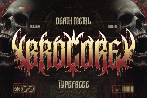 Brocore: The Brutal Death Metal Typeface for Extreme Visuals