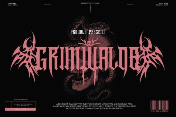 Grimwalde: Crafting Impact with a Dark Serif Blackletter Typeface