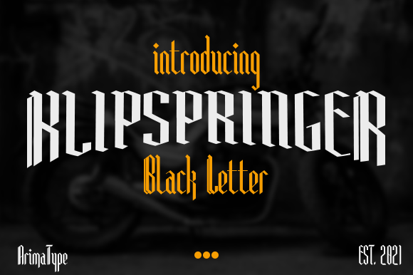 Klipspringer: A Bold Blackletter for Modern Branding