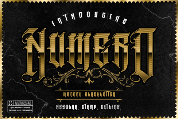 Numero: Unleashing Gothic Assertiveness in Your Designs