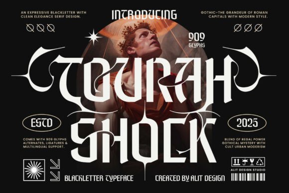 Tourah Shock: A Typeface for Bold Visual Storytelling
