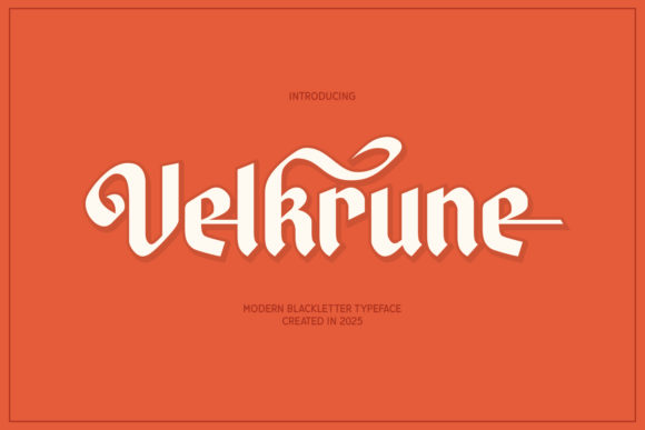 Velkrune: The Modern Blackletter Typeface