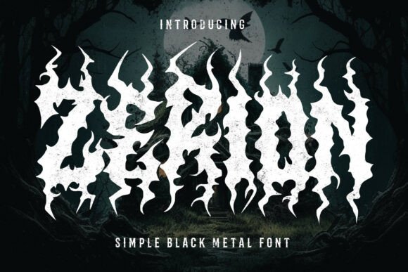 Zerion: A Brutal Black Metal Display Font